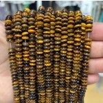 No_1715_Natural Yellow Tiger Eye Stone Flying Saucer Beads_6*3mm_(Sold Per Strand)