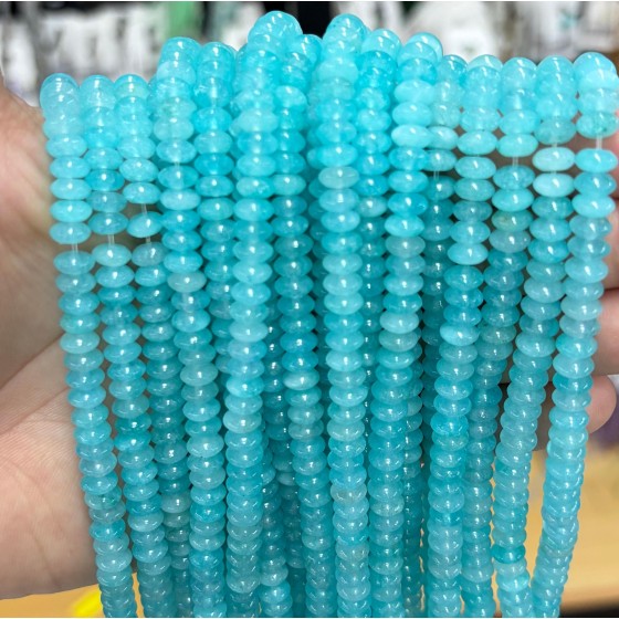 No_1719_Imitated Amazonite Chalcedony Flying Saucer Beads_6*3mm_(Sold Per Strand)