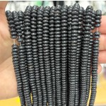No_1721_Synthetic Black Stone Flying Saucer Beads_6*3mm_(Sold Per Strand)