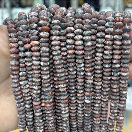 No_1722_Natural Leopard Skin Jasper Flying Saucer Bead_6*3mm_(Sold Per Strand)