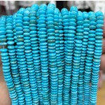No_1734_Enhanced Blue Turquoise Saucer Beads_6*3mm_(Sold Per Strand)