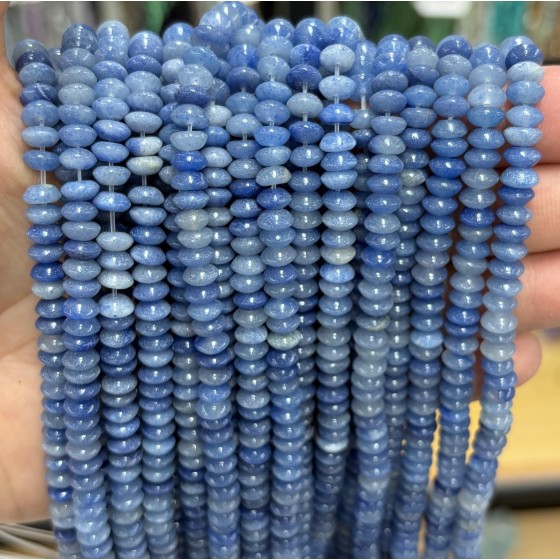 No_1740_Natural Blue Aventurine Saucer Beads_6*3mm_(Sold Per Strand)