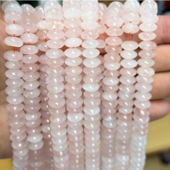 No_1783_Natural Rose Quartzflying Saucer Bead_10*5mm_(Sold Per Strand)