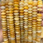No_1794_Natural Yellow Jade Flying Saucer Bead_10*5mm_(Sold Per Strand)