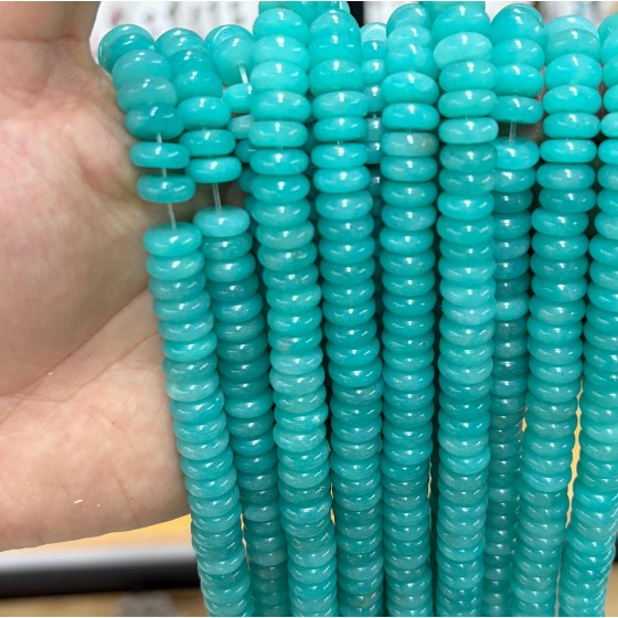 No_1802_Imitated Amazonite Chalcedony Spacer_10*4mm_(Sold Per Strand)