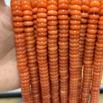 No_1805_Enhanced Orange Chalcedony Spacer_10*4mm_(Sold Per Strand)