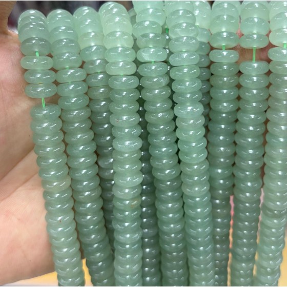 No_1811_Natural Green Aventurine Spacer_10*4mm_(Sold Per Strand)
