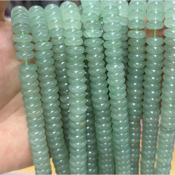 No_1811_Natural Green Aventurine Spacer_10*4mm_(Sold Per Strand)
