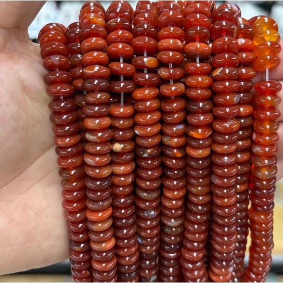 No_1817_Natural Red Agate Spacer_10*4mm_(Sold Per Strand)