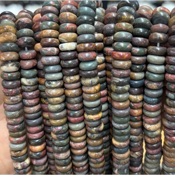 No_1819_Natural Red Jasper Spacer_10*4mm_(Sold Per Strand)