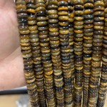 No_1820_Natural Yellow Tiger Eye Stone Spacer_10*4mm_(Sold Per Strand)