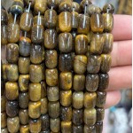 No_1839_Natural Yellow Tiger Eye Stone Round Cylinder_8*12mm_(Sold Per Strand)