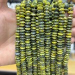 No_1852_Natural Grass Turquoise Saucer Beads_8*4mm_(Sold Per Strand)