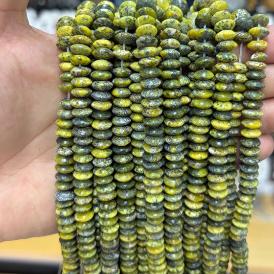 No_1852_Natural Grass Turquoise Saucer Beads_8*4mm_(Sold Per Strand)