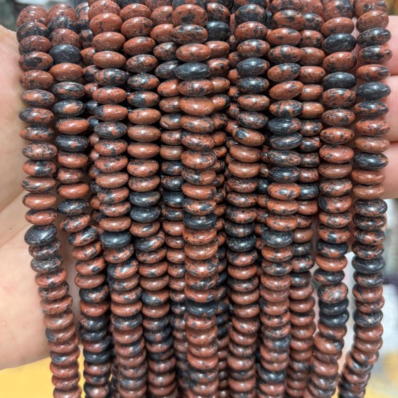No_1853_Natural Golden Swan Stone Saucer Beads_8*4mm_(Sold Per Strand)