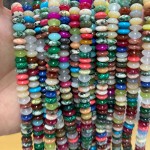 No_1858_Mixed Color Stone Saucer Beads_8*4mm_(Sold Per Strand)