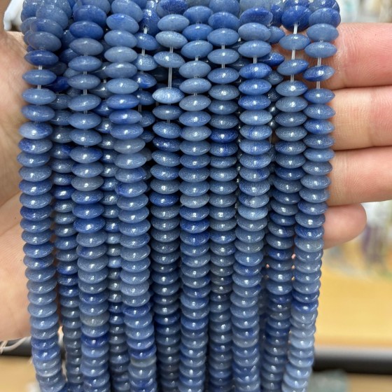 No_1861_Natural Blue Aventurine Saucer Beads_8*4mm_(Sold Per Strand)
