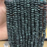 No_1863_Natural Dark Green Stone Flying Saucer Beads_8*4mm_(Sold Per Strand)