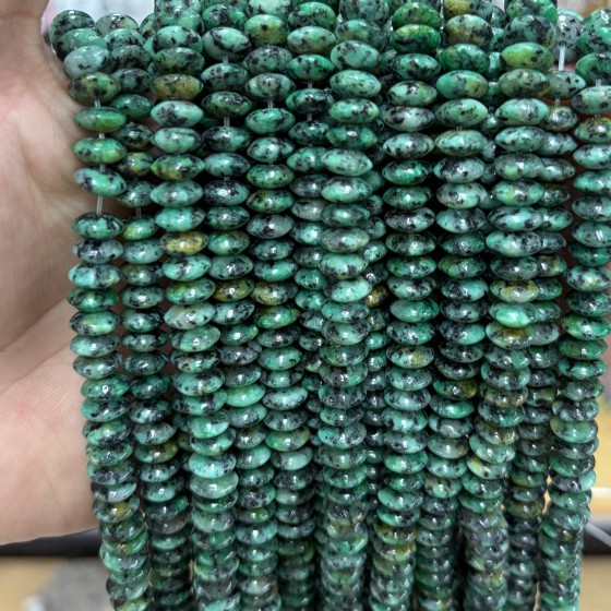 No_1866_Enhanced African Turquoise Flying Saucer Beads_8*4mm_(Sold Per Strand)