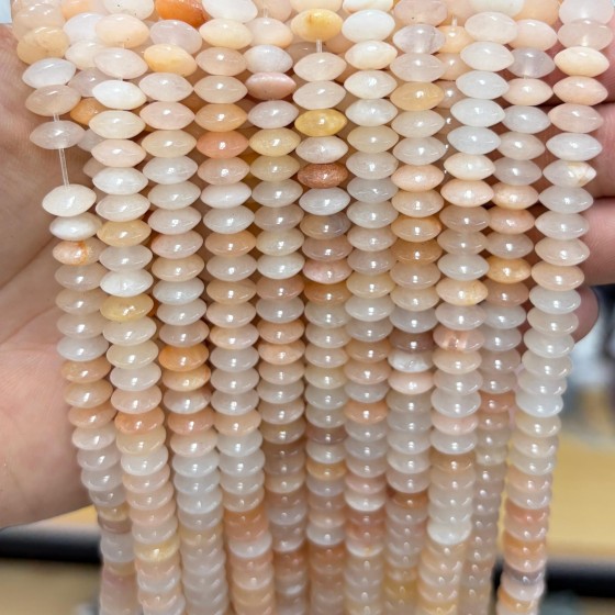 No_1868_Natural Ice (translucent Grade) Pink Aventurine Flying Saucer Beads_8*4mm_(Sold Per Strand)