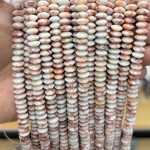 No_1881_Natural Red Network Jaspe Flying Saucer Bead_8*4mm_(Sold Per Strand)