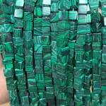 No_1922_Synthetic Malachite Square Block Beads_6mm_(Sold Per Strand)