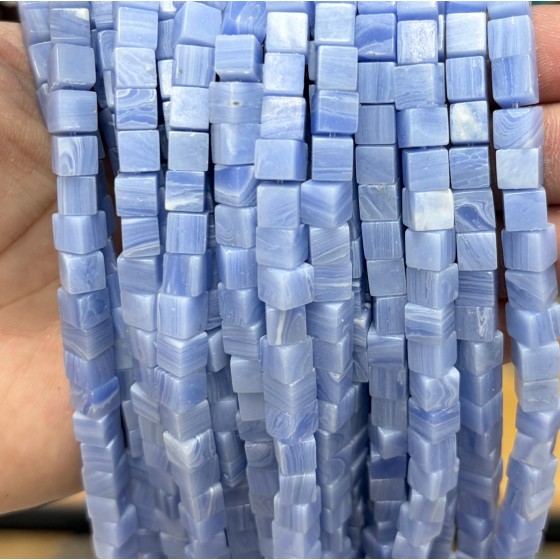 No_1929_Synthetic Purple Amethyst Square Block Beads_6mm_(Sold Per Strand)