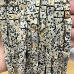 No_1960_Natural Dalmation Jasper Square Block Beads_6mm_(Sold Per Strand)