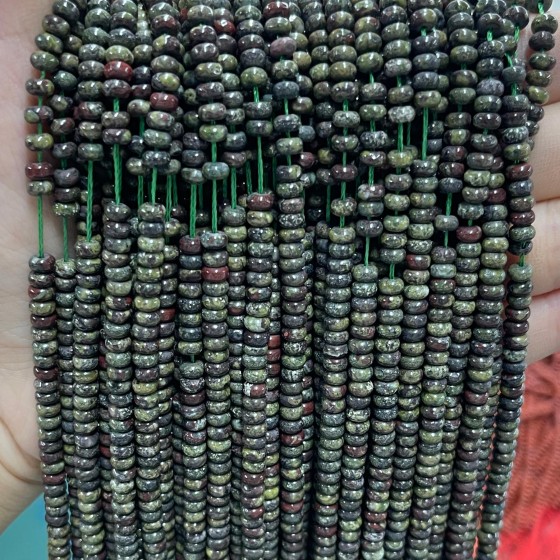 No_1972_Natural Dragon Blood Jasper Rondelle Beads_4*2mm_(Sold Per Strand)