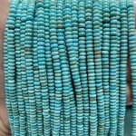 No_1975_Enhanced Blue Turquoise Rondelle Beads_4*2mm_(Sold Per Strand)