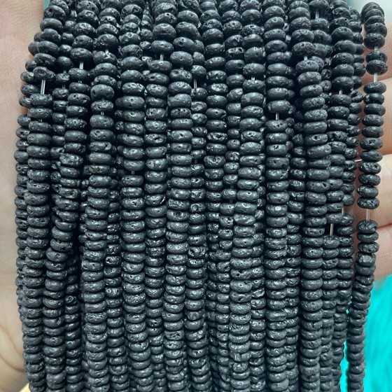 No_1977_Natural Volcanic Stone Rondelle Beads_4*2mm_(Sold Per Strand)