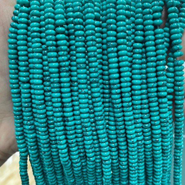 No_1978_Synthetic Turquoise Rondelle Beads_4*2mm_(Sold Per Strand)