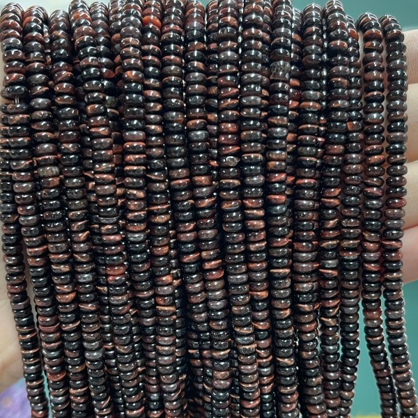 No_1986_Natural Red Tiger Eye Stone Rondelle Beads_4*2mm_(Sold Per Strand)