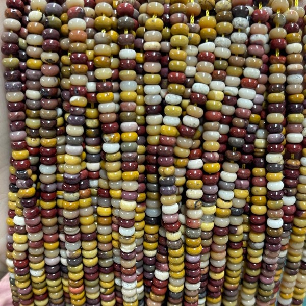No_1988_Natural Yellow Jade Rondelle Beads_4*2mm_(Sold Per Strand)