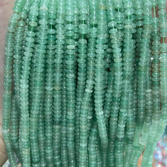 No_1993_Natural Green Aventurine Rondelle Beads_4*2mm_(Sold Per Strand)