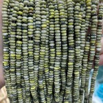 No_1995_Natural Grass Yellow-turquoise Jasper Rondelle Beads_4*2mm_(Sold Per Strand)