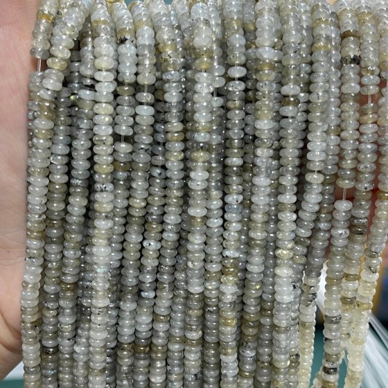 No_1999_Natural White Labradorite Rondelle Beads_4*2mm_(Sold Per Strand)