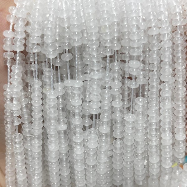 No_2004_Natural White Crystal Rondelle Beads_4*2mm_(Sold Per Strand)