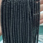 No_2008_Natural Black Onyx Rondelle Beads_4*2mm_(Sold Per Strand)