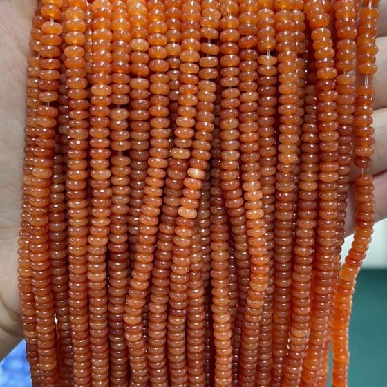 No_2014_Enhanced Red Aventurine Rondelle Beads_4*2mm_(Sold Per Strand)