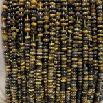 No_2015_Natural Yellow Tiger Eye Stone Rondelle Beads_4*2mm_(Sold Per Strand)