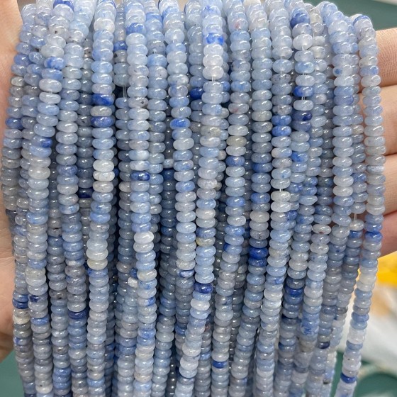 No_2022_Natural Blue Aventurine Rondelle Beads_4*2mm_(Sold Per Strand)