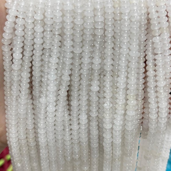 No_2026_Natural White Jade Rondelle Beads_4*2mm_(Sold Per Strand)