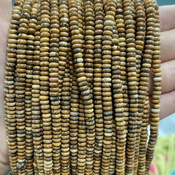 No_2032_Natural Picture Jasper Rondelle Beads_4*2mm_(Sold Per Strand)