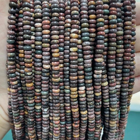 No_2037_Natural Red Turquoise Rondelle Beads_4*2mm_(Sold Per Strand)