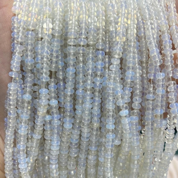No_2040_Synthetic Opal Rondelle Beads_4*2mm_(Sold Per Strand)