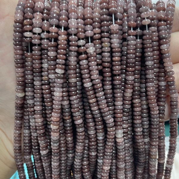 No_2043_Natural Purple Aventurine Rondelle Beads_4*2mm_(Sold Per Strand)