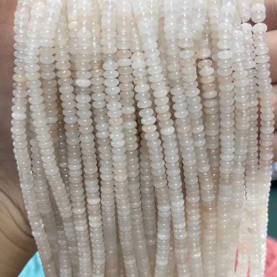 No_2044_Natural Ice Transparent Pink Aventurine Rondelle Beads_4*2mm_(Sold Per Strand)