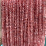No_2045_Synthetic Watermelon Red Crystal Rondelle Beads_4*2mm_(Sold Per Strand)