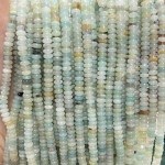 No_2059_Natural Amazonite Rondelle Beads_4*2mm_(Sold Per Strand)